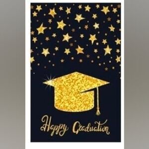 (BUY NOW)Happy Graduation Double Sided 12 x 18 Inch Yard Flag,NEW